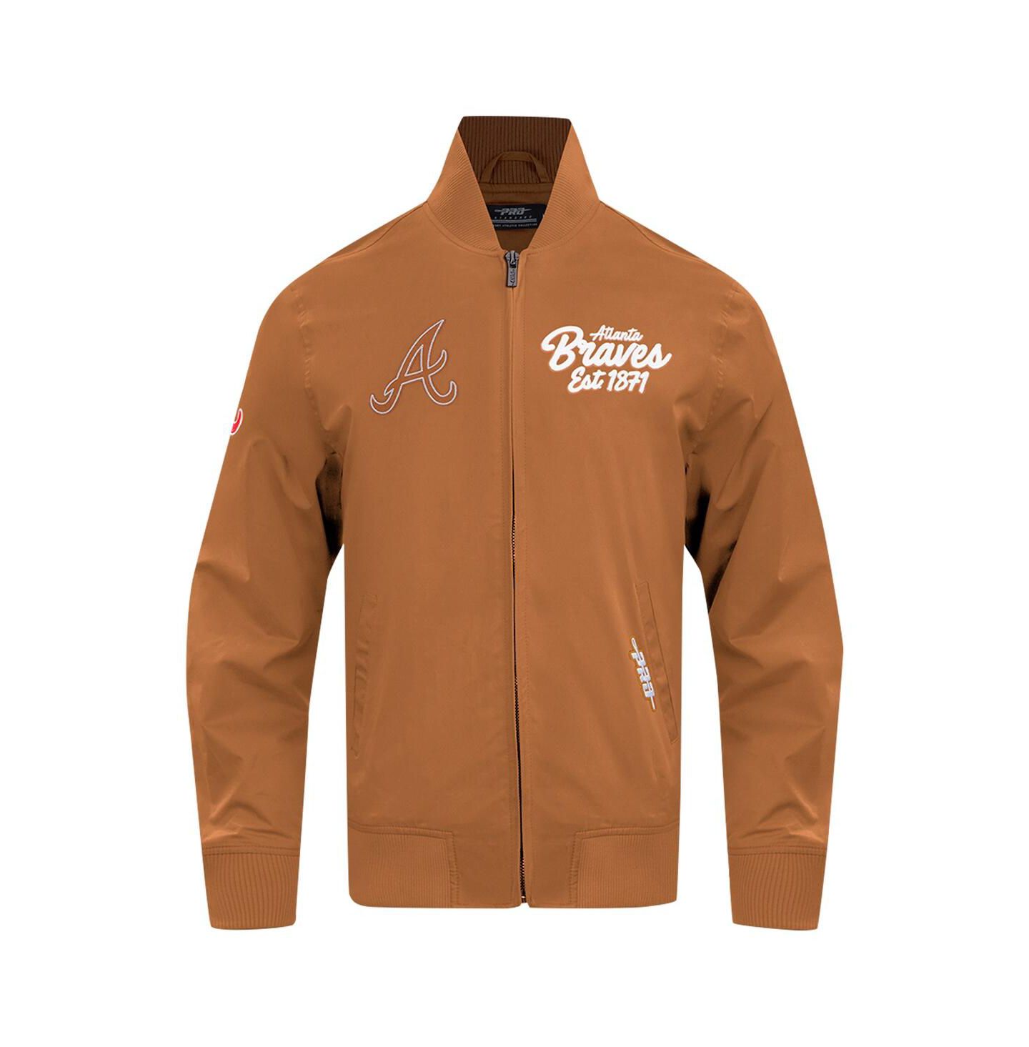 Мужская куртка Pro Standard Brown Atlanta Braves Paint The City Twill Full-Zip — фото 3