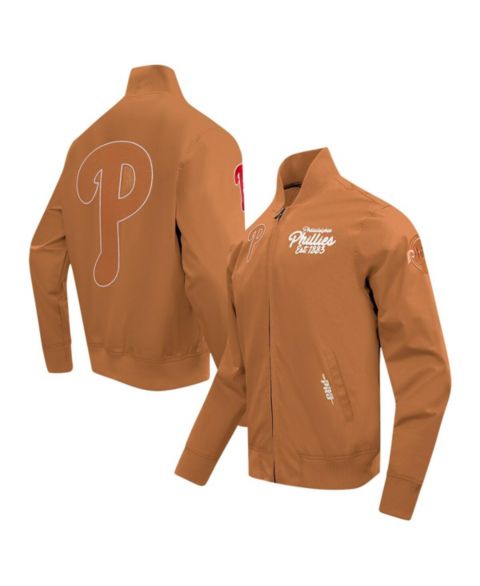 Мужская куртка Pro Standard Brown Philadelphia Phillies Paint The City Twill Full-Zip