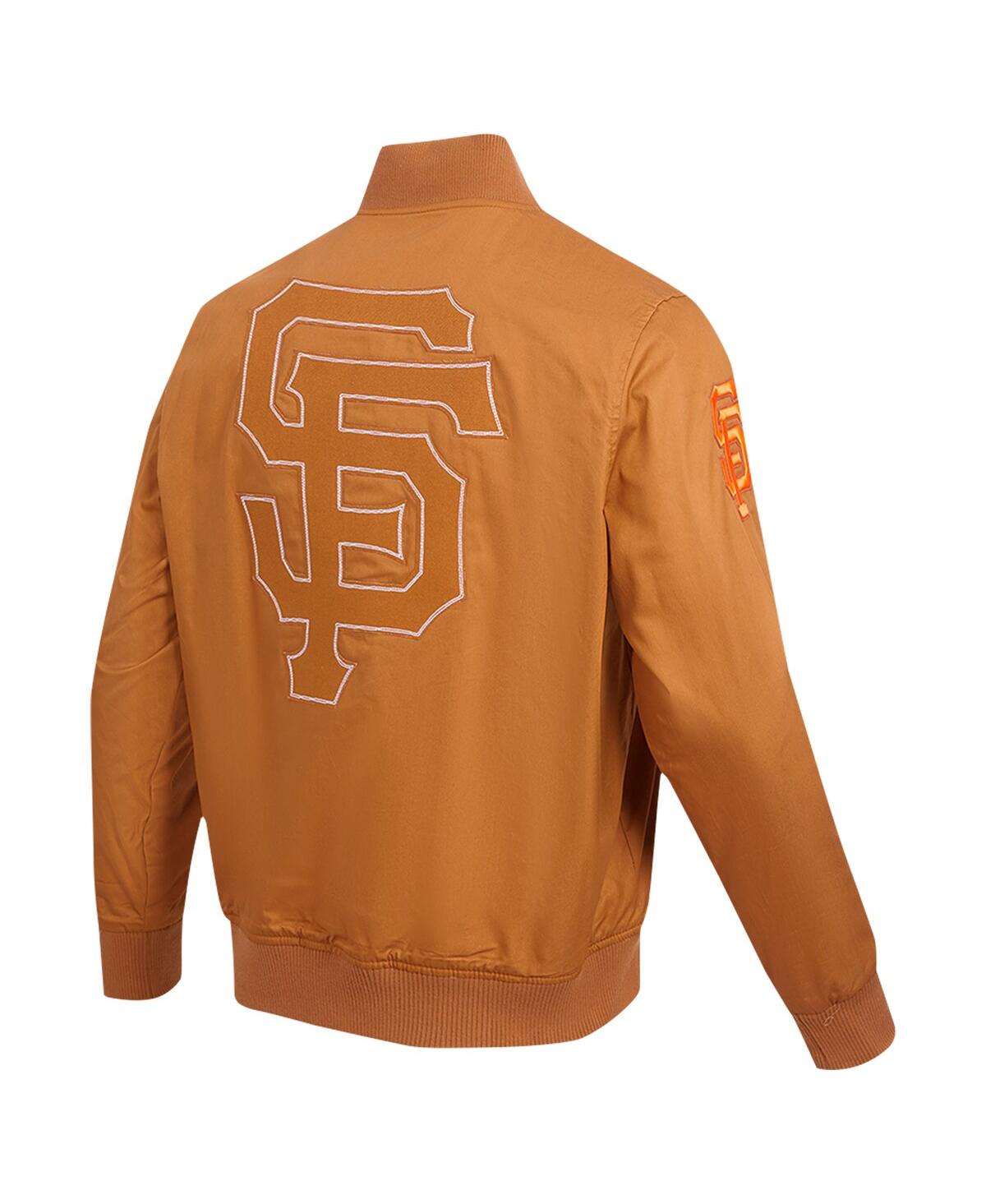 Pro Standard Men's Brown San Francisco Giants Paint The City Twill Full-zip Jacket In Brown