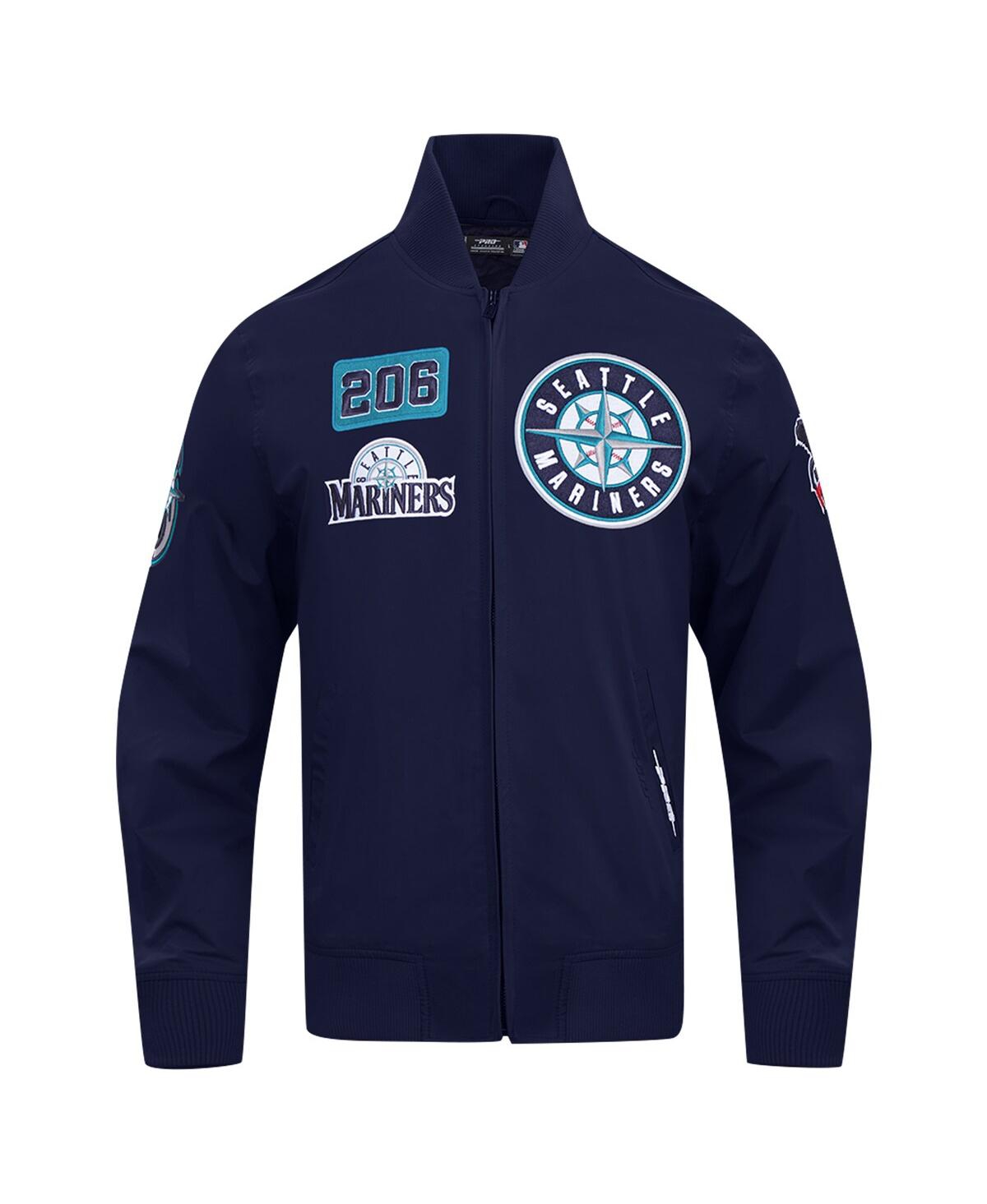 Pro Standard Men's Navy Seattle Mariners Area Code Twill Full-zip Jacket In Navy