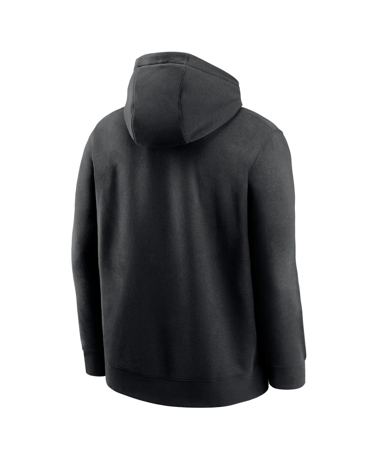 NIKE MEN'S BLACK CAROLINA PANTHERS CLUB LOGO PULLOVER HOODIE 