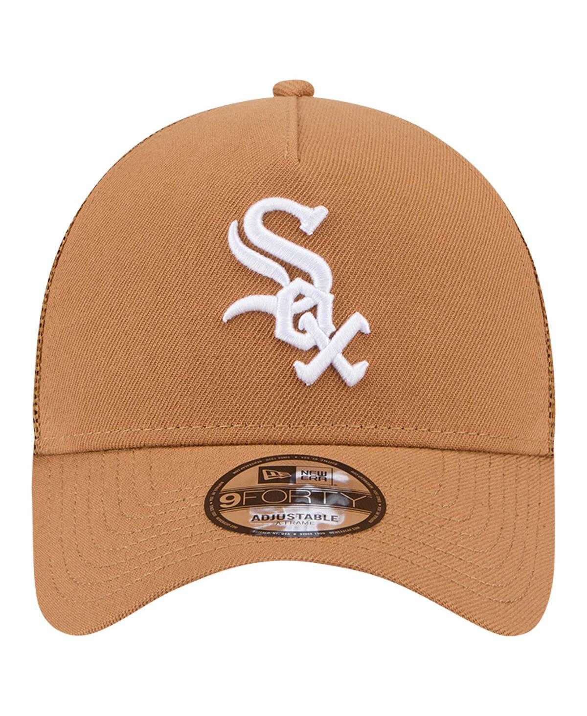 New Era Men's Brown Chicago White Sox A-frame Trucker 9forty Adjustable Hat In Brown