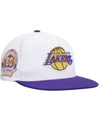 Men's White Los Angeles Lakers Soul Logo Shine 2-Tone Snapback Hat