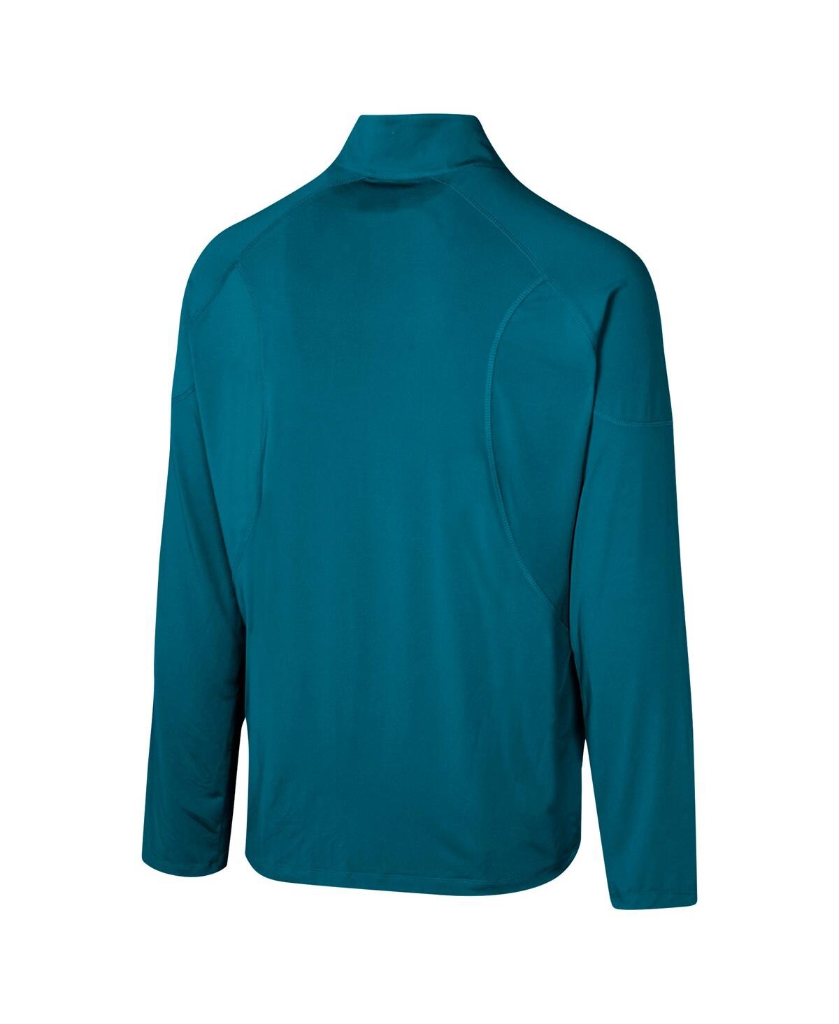 Outerstuff Men's Teal Jacksonville Jaguars Grind Iron Quarter-zip Top In Teal