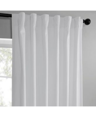 White Simply Velvet Room Darkening Curtain Pair (2 Panels)