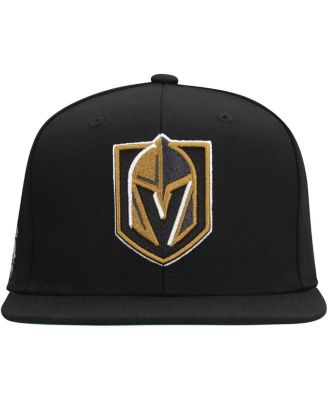 Men's Black Vegas Golden Knights Core Top Spot Snapback Hat