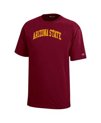 Big Boys and Girls Maroon Arizona State Sun Devils Team Arch T-Shirt