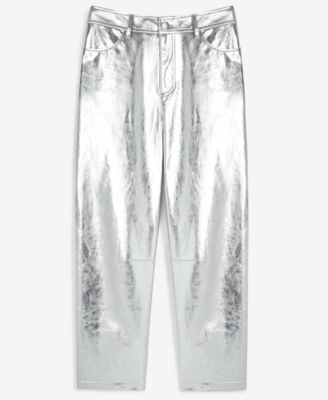 Women's Metallic Faux-Leather Pants, Created for Macy's