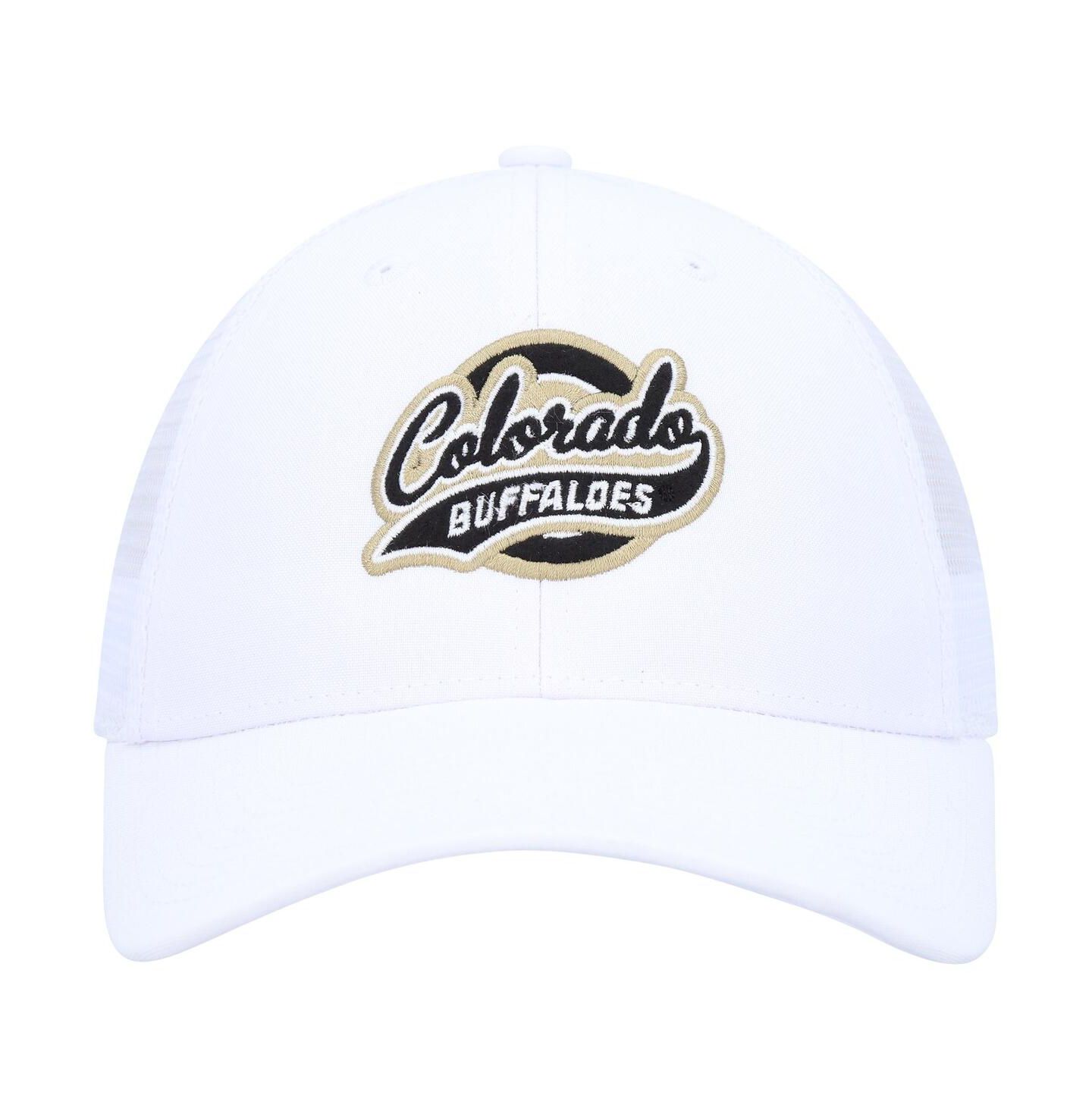 Мужская кепка Ahead White Colorado Buffaloes Brant Trucker Adjustable Hat — фото 2