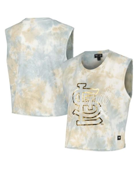Женский топ The Wild Collective White St. Louis Cardinals Washed Muscle