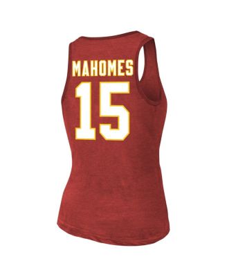 Women's Patrick Mahomes Red Kansas City Chiefs Name Number Tri-Blend Tank Top