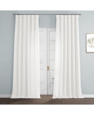 Magnolia Off White Italian Faux Linen Room Darkening Curtain