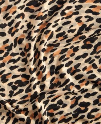 Women's Patterned Mock-Neck Mesh Top, Created for Macy's