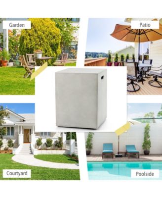 Propane Tank Cover Hideaway Table for Standard 20 Pounds Propane Tank-Gray