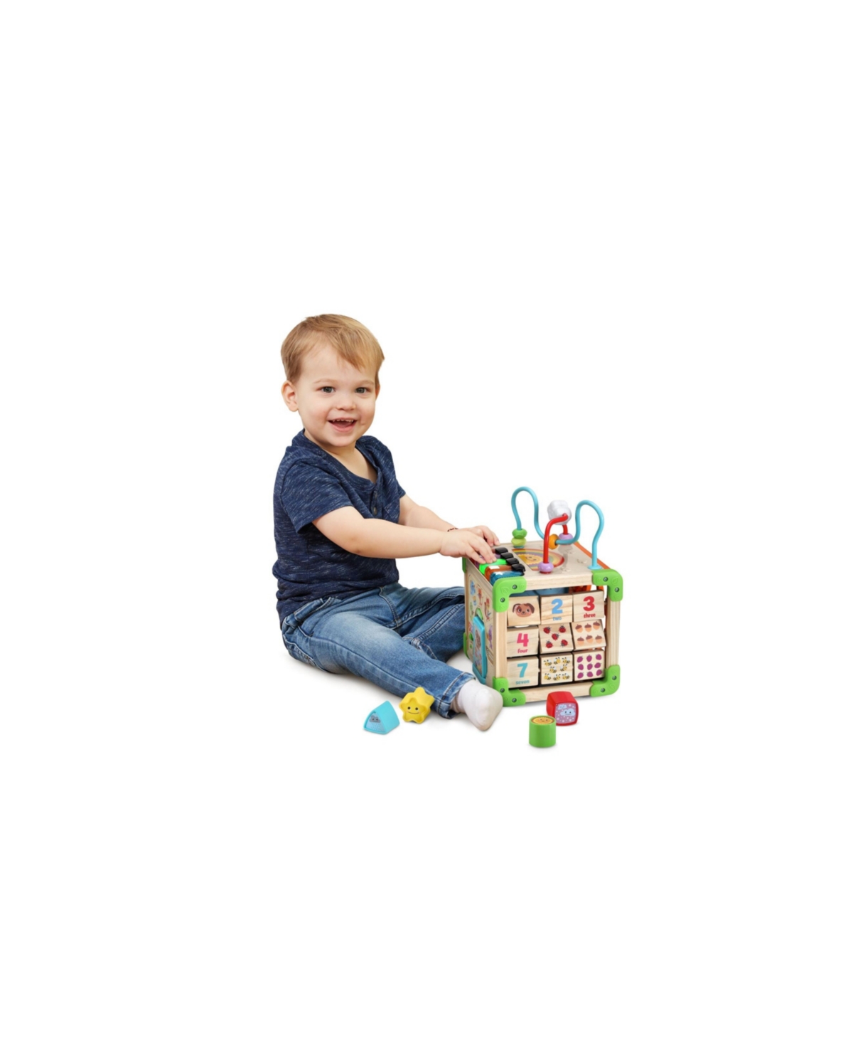 VTECH LEAPFROG TOUCH LEARN WOODEN ACTIVITY CUBE 
