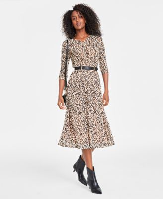 Macy's leopard dress on sale