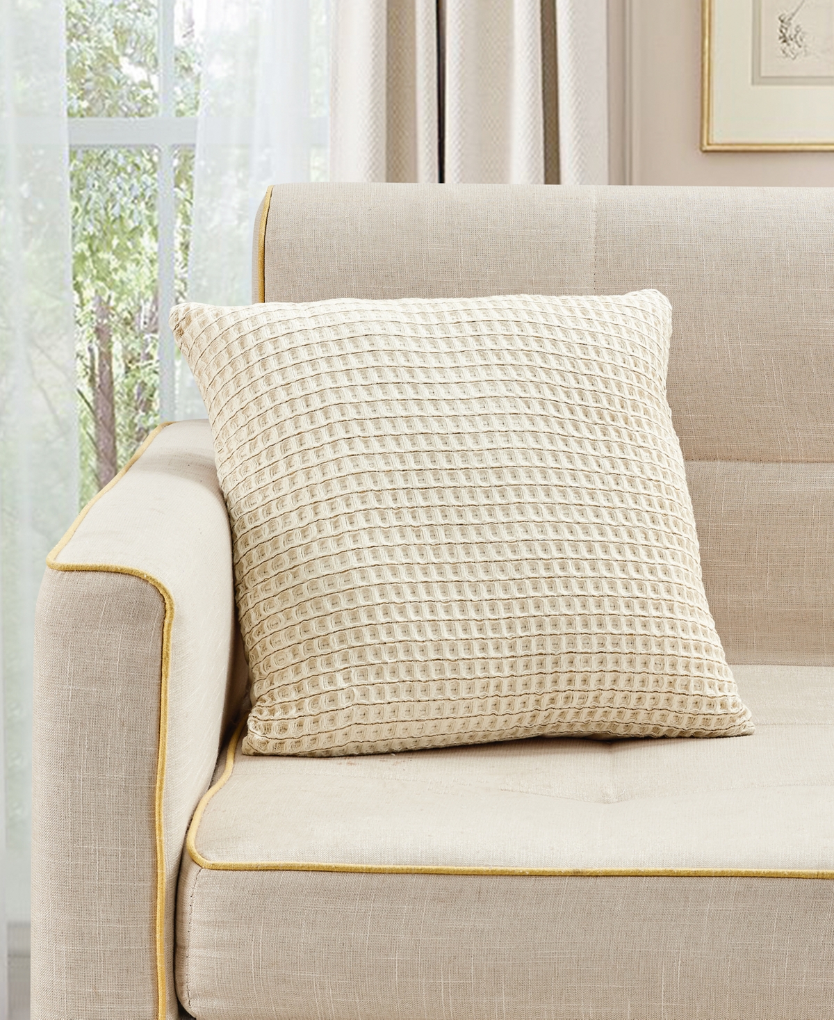 Sunham Cotton Waffled Pillow,