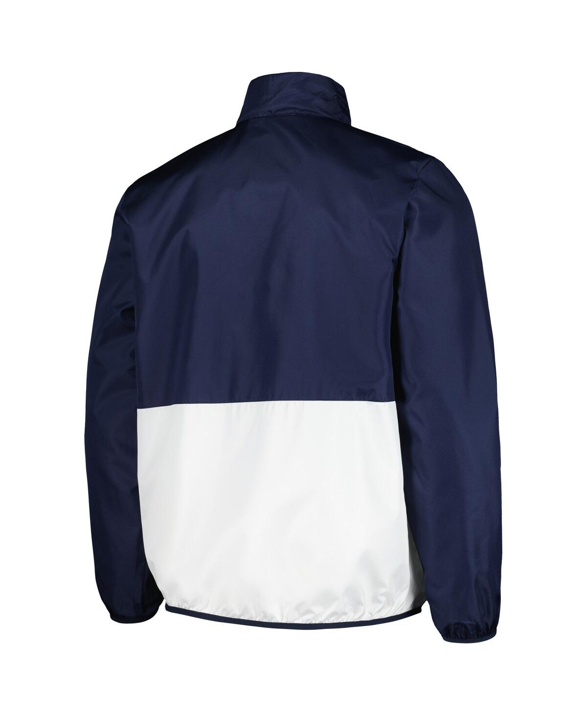 G-III SPORTS BY CARL BANKS MEN'S NAVY PENN STATE NITTANY LIONS CORNERMAN HALF-ZIP TOP 