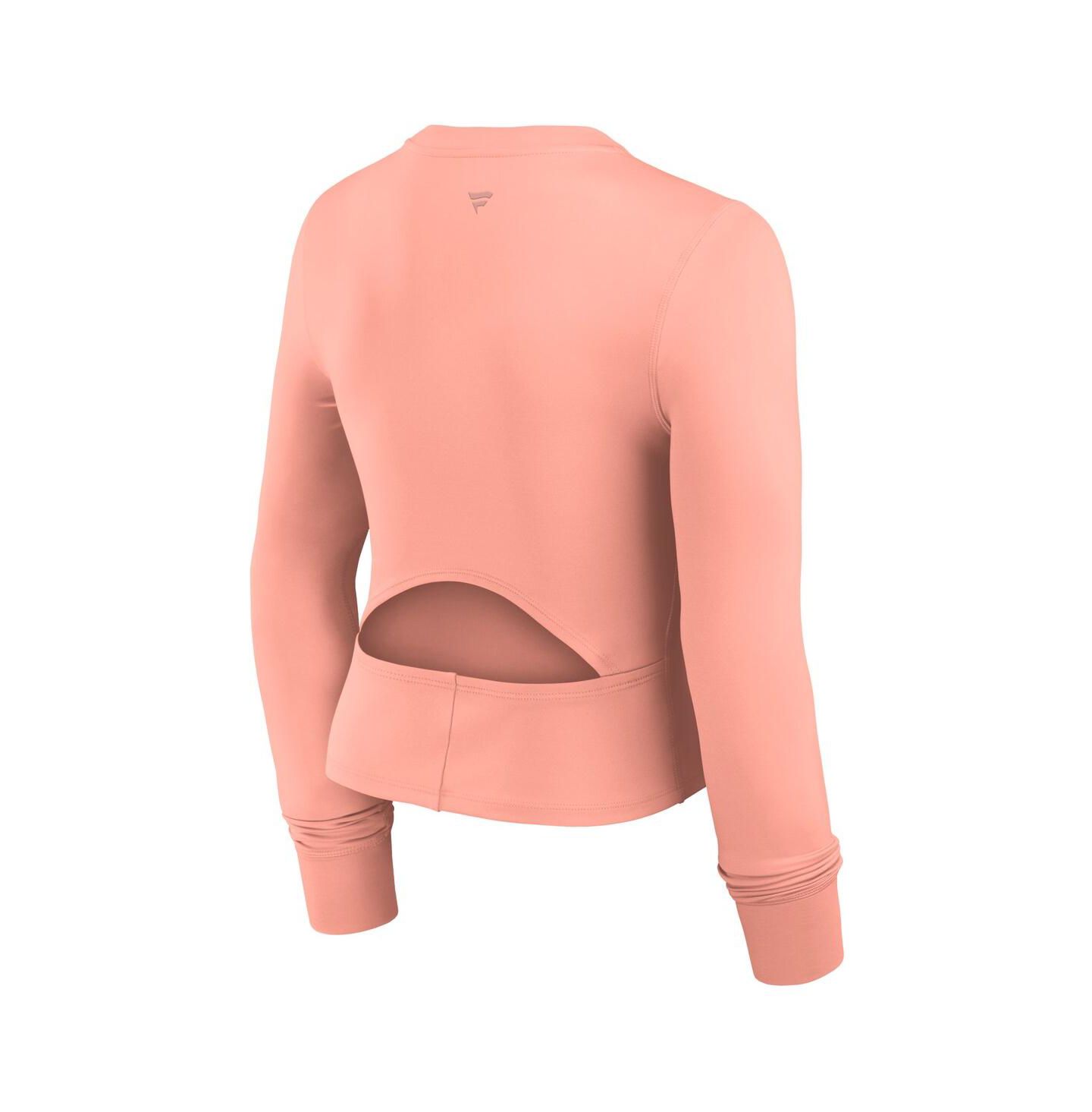 Женский топ Fanatics Coral Kansas City Chiefs Studio Fitted Long Sleeve Gym — фото 2