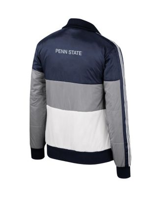 Women's Gray Penn State Nittany Lions Color-Block Puffer Full-Zip Jacket