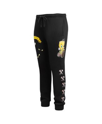 Men's Black Looney Tunes Franken Tweety Joggers