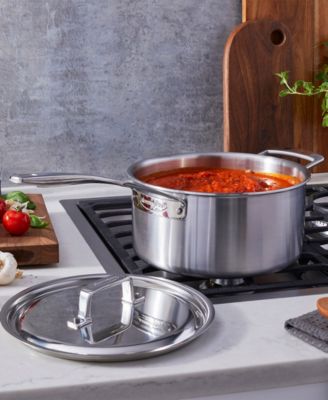 Essential 5 Stainless Steel 4 Qt. 2-Piece Saucepan with Lid