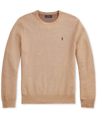 Men's Textured Cotton Crewneck Sweater
