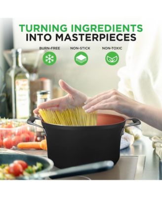 14-Piece Nonstick Cookware Set with Silicone Handles