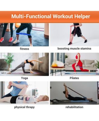 5 Pack Resistance Loop Bands Set Workout Fitness Latex Bands Gym Home Yoga 80Lbs