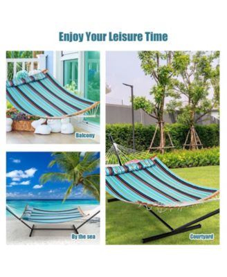 Outdoor Hammock with Detachable Pillow
