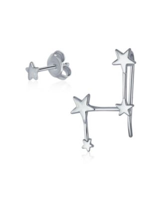 Orecchini A Fila Stella Polare In Argento 925: Gioielli Celestiali Con Zirconie, Ipoallergenici - 2
