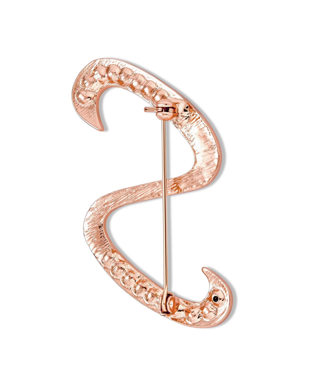 Bling Jewelry Statement Abc Pave Crystal Cursive Script Monogram Letters Alphabet Initial A Scarf Lapel Pin Brooch For Women Rose Gold Plated