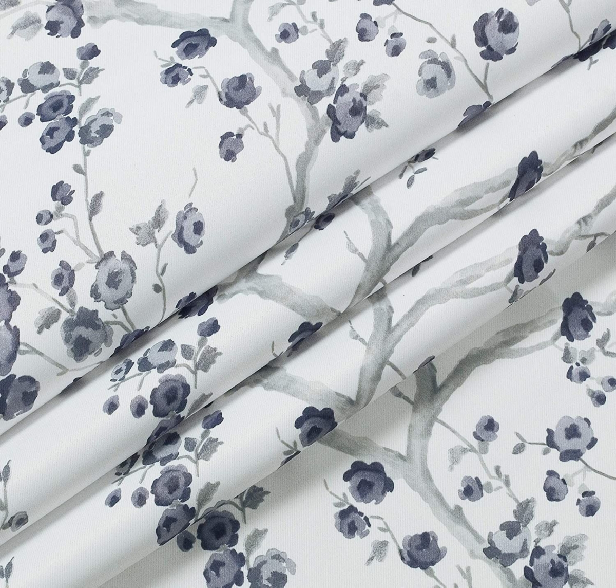 Kate Aurora Living Cherry Blossom Designed Grommet Top Window Curtains - 84 in. Long