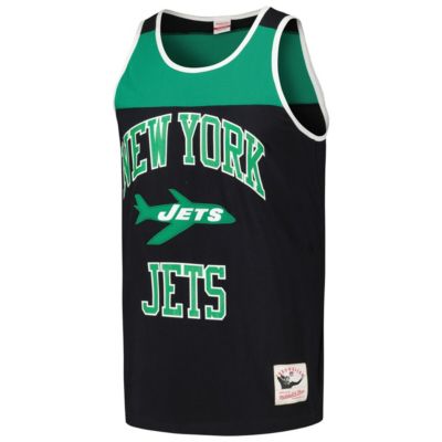 Men's Black/Green New York Jets Heritage Colorblock Tank Top