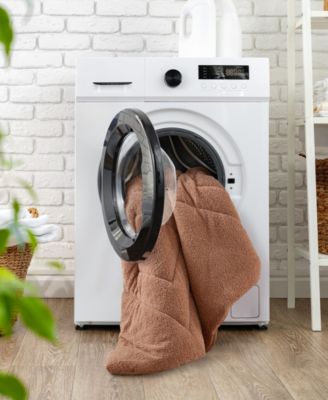 Kyla Double Diamond Quilted Teddy 3-Pc. Comforter Set, Full/Queen