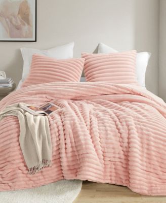 Avril Fluffy Ribbed Plush 2-Pc. Comforter Set, Twin/Twin XL