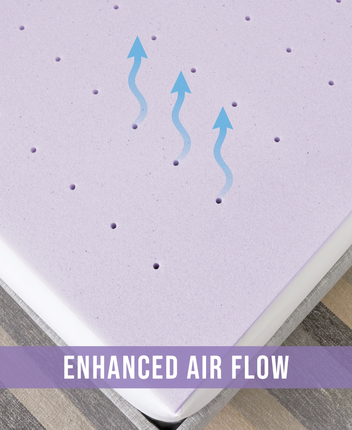 ProSleep 3" Lavender Infused Memory Foam Mattress Topper