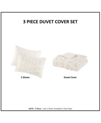 Larissa Chenille 3-Pc. Duvet Cover Set, Full/Queen