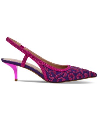 Women's Nahla Pointed-Toe Slingback Kitten-Heel Pumps