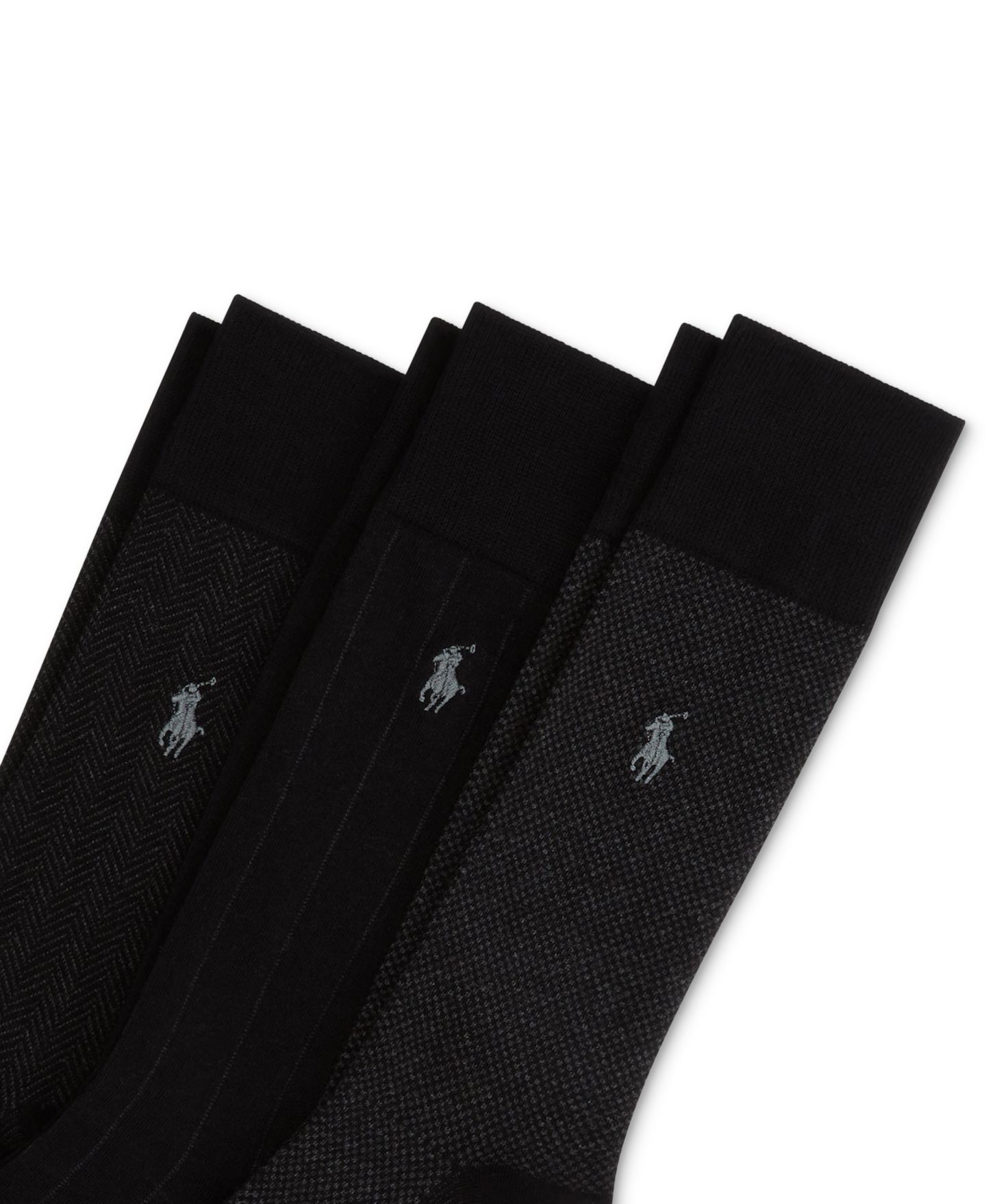 Носки Gents для мужчин, с принтом, 3 шт. — Polo Ralph Lauren, цвет: Чёрный — фото 2