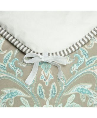 Premium Damask Sage Duvet Cover Set - Duvet Cover (90” x 90”) & 1 Pillow Sham (20” x 26”) - 2-Piece Set, Twin Size