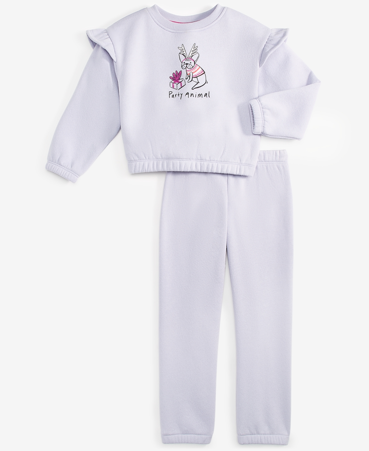 Epic Threads Toddler Girls 2-Pc. Holiday Puppy Sweatshirt & Sweatpants Set, Created for Macy's