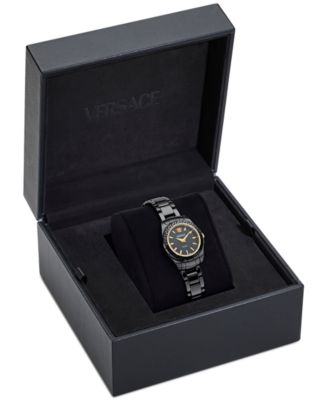 Women's Swiss DV One Mini Black Ceramic Bracelet Watch 28mm