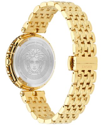 Women's Swiss Medusa Heritage Gold Ion Plated Bracelet Watch 38mm