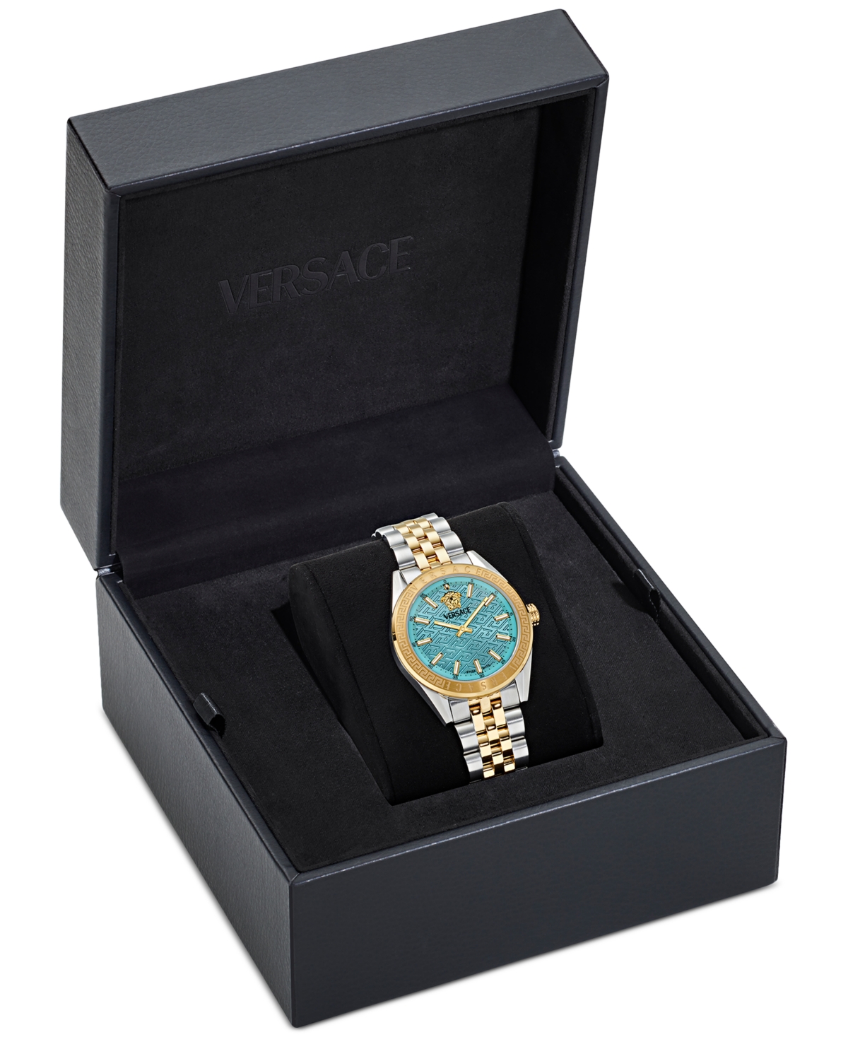 Versace V-code 36mm In Two Tone