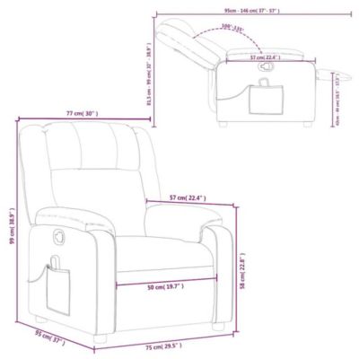  Standard Size  Fabric Upholstery   Massage Function, Reclining Design   Recliner Chair