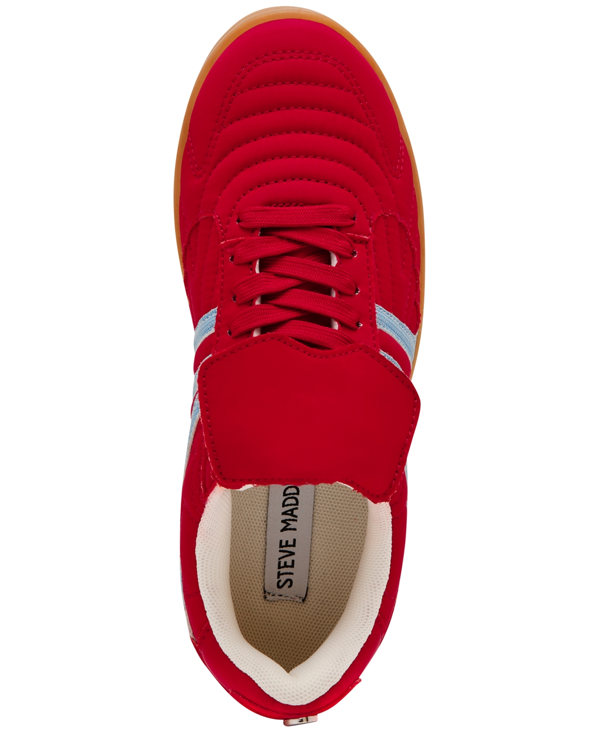 Shop Steve Madden Women's Madrid Foldover Lace Up Sneakers In Red Multi