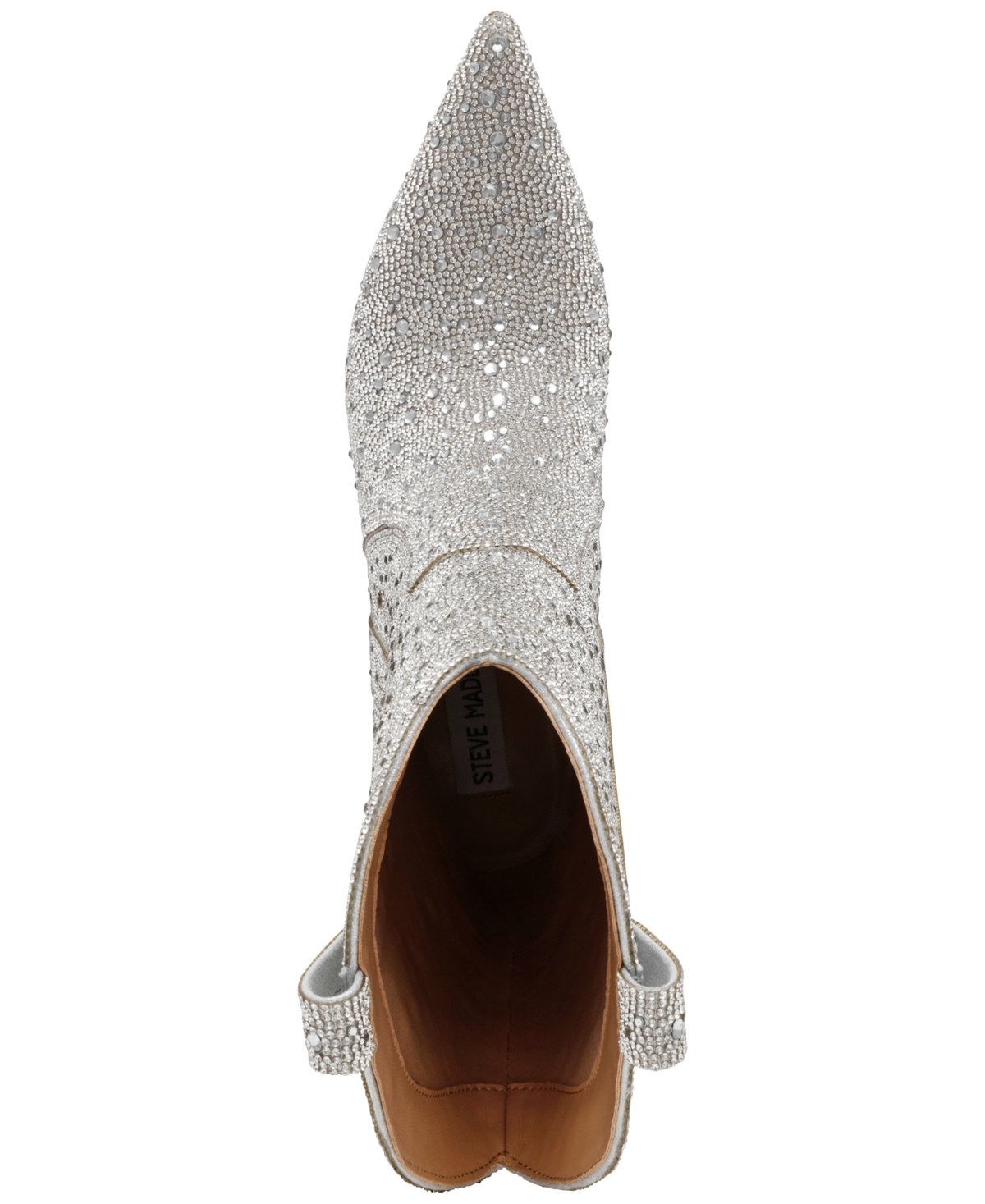 Steve Madden Women's Leigha Rhinestone Kitten-Heel Western Booties