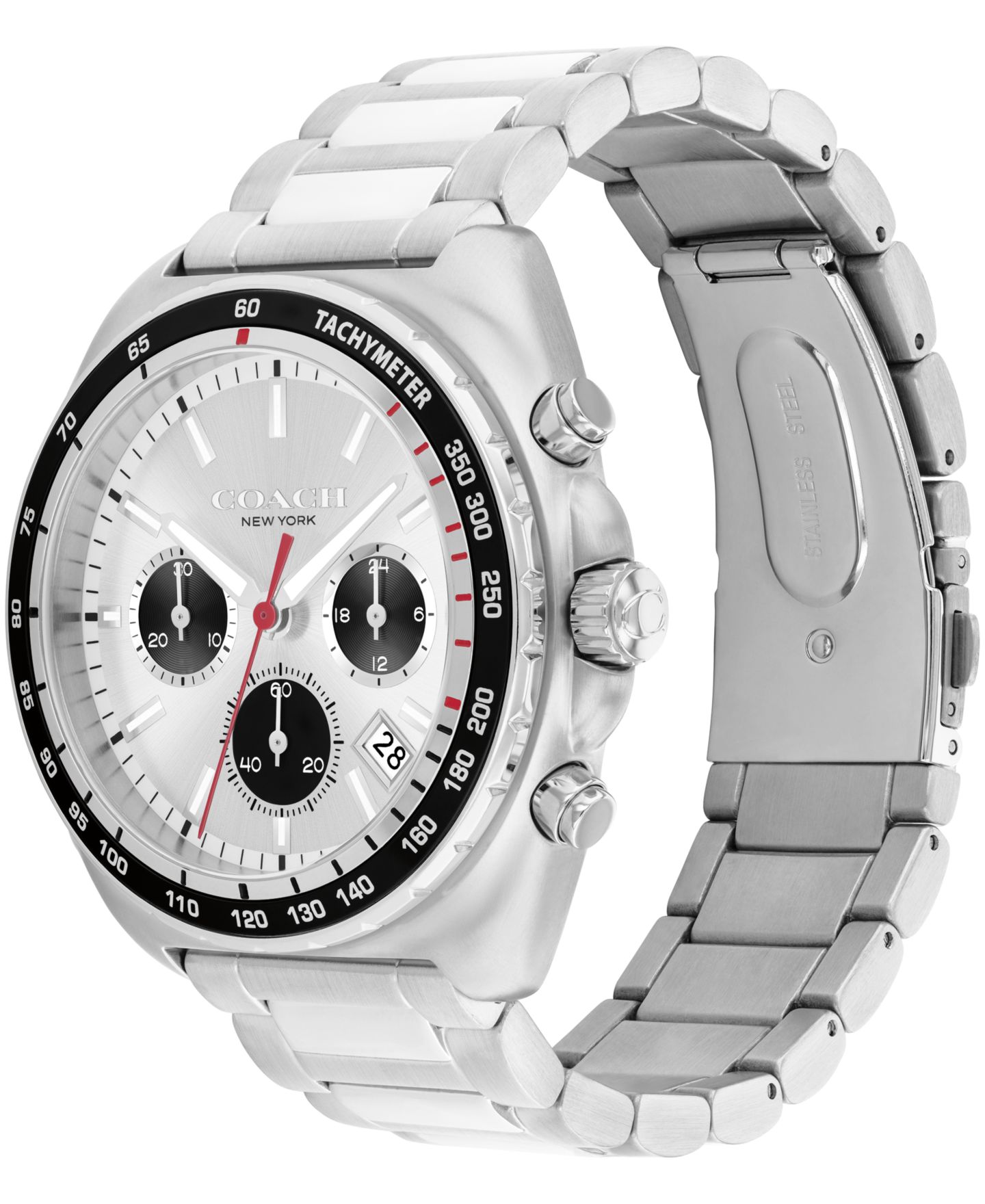 Мужские часы COACH Charter Silver Stainless Steel Bracelet Watch 44.5mm — фото 2