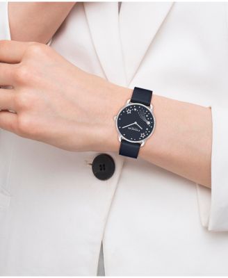 COACH Women's Elliot Navy Leather Strap Watch 36mm